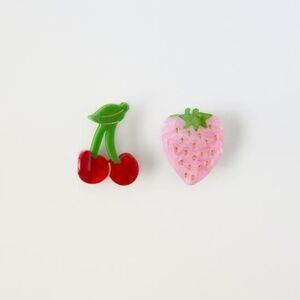 ZARA CHERRY AND STRAWBERRY HAIR CLIPS